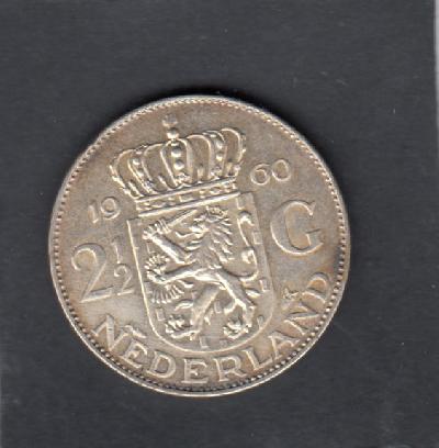 Beschrijving: 2 1/2 Gulden JULIANA 